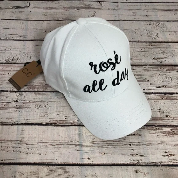"ROSE' ALL DAY" - Embroidered Adjustable Ball Cap - Picture 3 of 6